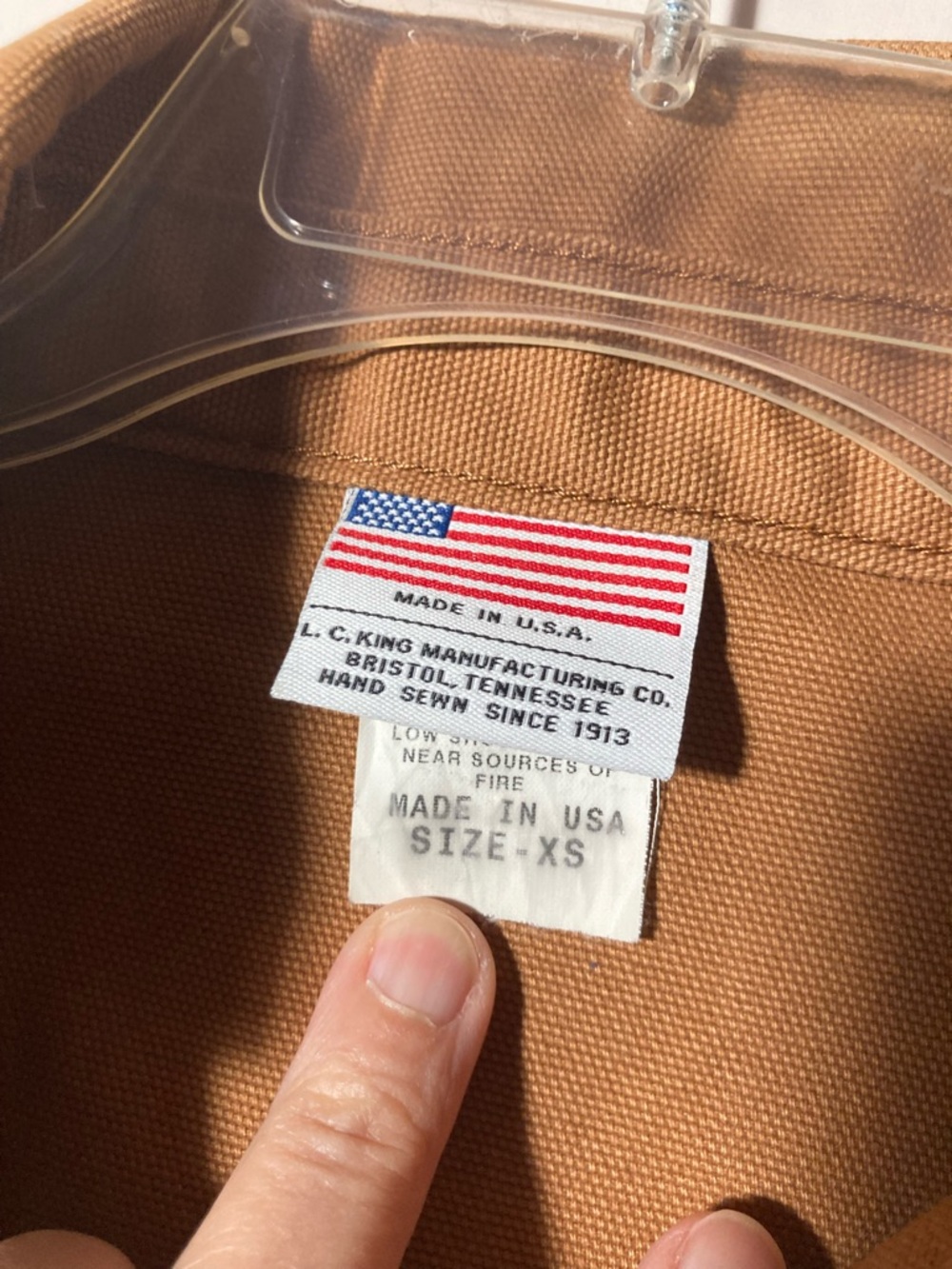 Pointer Brand Brown Duck Chore Coat Lightweight Duck Canvas USA Made Size XSmall - Picture 7 of 16
